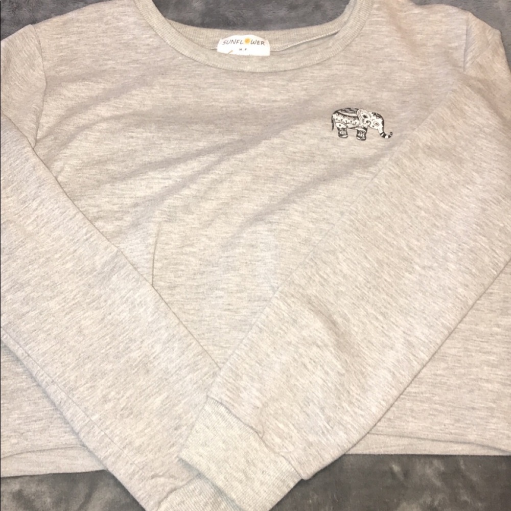 Grey Crop Top
